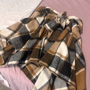 Plaid Belted Skirt